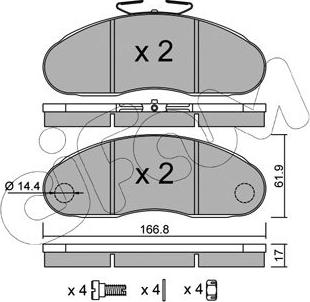 Cifam 822-111-1 - Kit pastiglie freno, Freno a disco autozon.pro