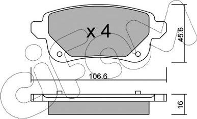 Cifam 822-1112-0 - Kit pastiglie freno, Freno a disco autozon.pro