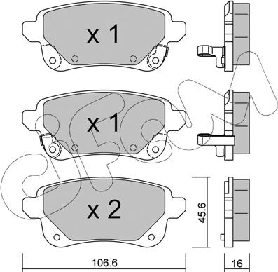 Cifam 822-1112-1 - Kit pastiglie freno, Freno a disco autozon.pro