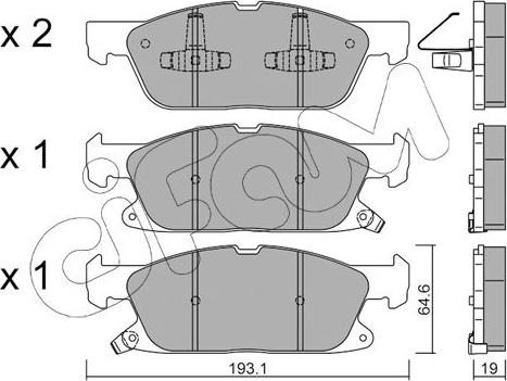 Cifam 822-1117-0 - Kit pastiglie freno, Freno a disco autozon.pro