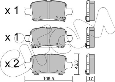 Cifam 822-1180-0 - Kit pastiglie freno, Freno a disco autozon.pro