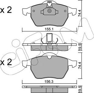 Cifam 822-118-0 - Kit pastiglie freno, Freno a disco autozon.pro