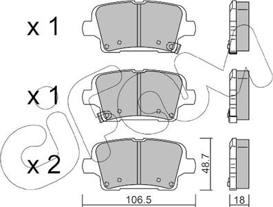 Cifam 822-1181-0 - Kit pastiglie freno, Freno a disco autozon.pro