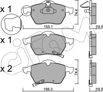 Cifam 822-118-1 - Kit pastiglie freno, Freno a disco autozon.pro