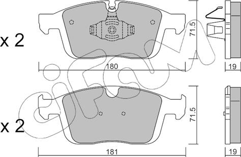 Cifam 822-1188-0 - Kit pastiglie freno, Freno a disco autozon.pro