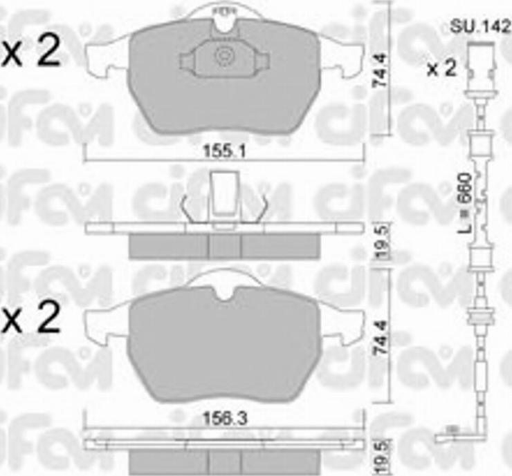 Cifam 822-118-3K - Kit pastiglie freno, Freno a disco autozon.pro