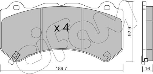 Cifam 822-1182-0 - Kit pastiglie freno, Freno a disco autozon.pro