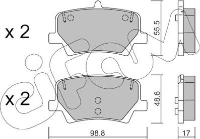 Cifam 822-1187-0 - Kit pastiglie freno, Freno a disco autozon.pro