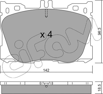 Cifam 822-1134-0 - Kit pastiglie freno, Freno a disco autozon.pro