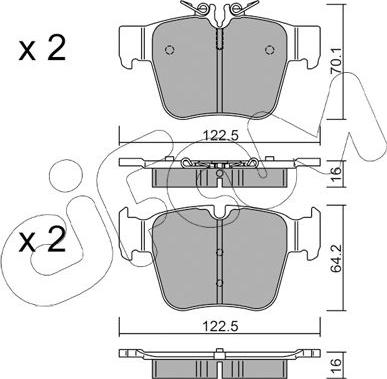 Cifam 822-1135-0 - Kit pastiglie freno, Freno a disco autozon.pro