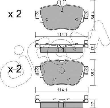 Cifam 822-1136-0 - Kit pastiglie freno, Freno a disco autozon.pro