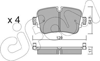 Cifam 822-1130-0 - Kit pastiglie freno, Freno a disco autozon.pro