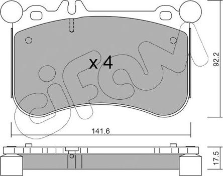 Cifam 822-1133-0 - Kit pastiglie freno, Freno a disco autozon.pro