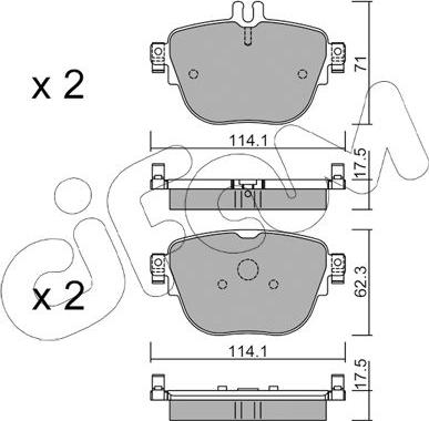 Cifam 822-1137-0 - Kit pastiglie freno, Freno a disco autozon.pro