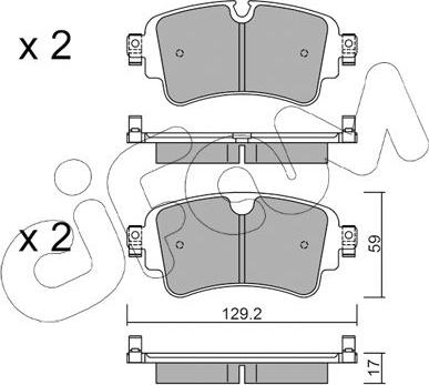 Cifam 822-1129-0 - Kit pastiglie freno, Freno a disco autozon.pro