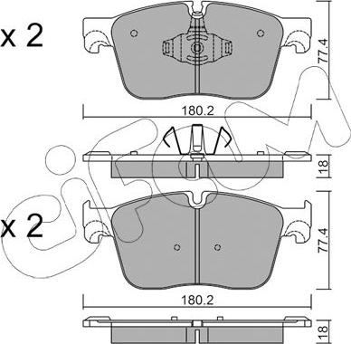 Cifam 822-1124-0 - Kit pastiglie freno, Freno a disco autozon.pro