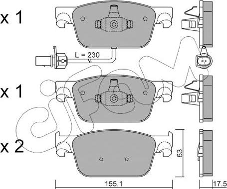 Cifam 822-1125-0 - Kit pastiglie freno, Freno a disco autozon.pro