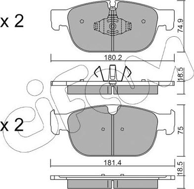 Cifam 822-1120-0 - Kit pastiglie freno, Freno a disco autozon.pro