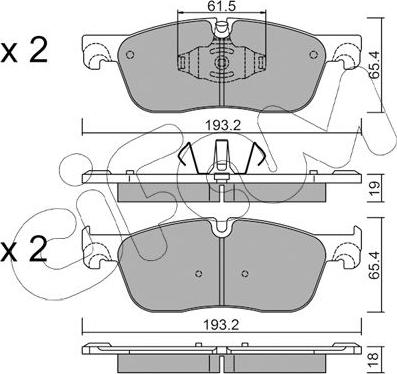 Cifam 822-1123-0 - Kit pastiglie freno, Freno a disco autozon.pro