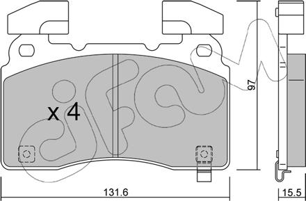 Cifam 822-1179-0 - Kit pastiglie freno, Freno a disco autozon.pro