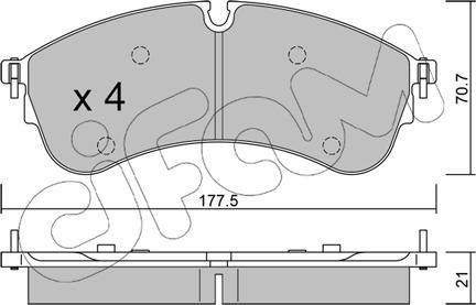 Cifam 822-1174-0 - Kit pastiglie freno, Freno a disco autozon.pro