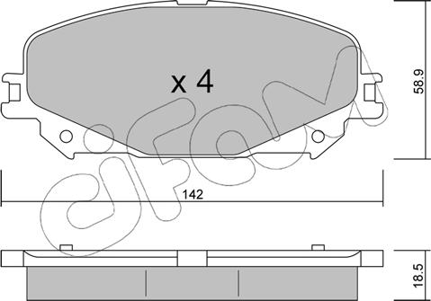 Cifam 822-1176-0 - Kit pastiglie freno, Freno a disco autozon.pro