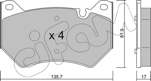 Cifam 822-1170-0 - Kit pastiglie freno, Freno a disco autozon.pro