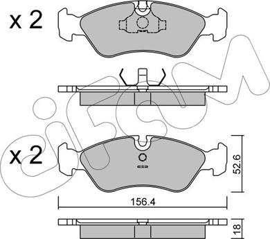 Cifam 822-117-0 - Kit pastiglie freno, Freno a disco autozon.pro