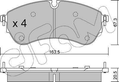 Cifam 822-1173-0 - Kit pastiglie freno, Freno a disco autozon.pro