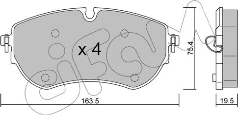 Cifam 822-1172-0 - Kit pastiglie freno, Freno a disco autozon.pro