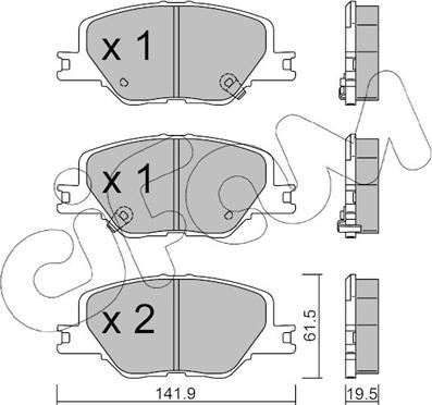 Cifam 822-1177-0 - Kit pastiglie freno, Freno a disco autozon.pro