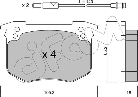 Cifam 822-189-0 - Kit pastiglie freno, Freno a disco autozon.pro