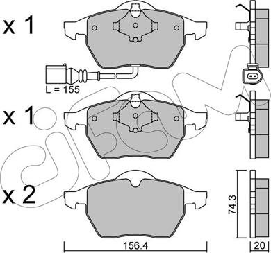 Cifam 822-181-4 - Kit pastiglie freno, Freno a disco autozon.pro