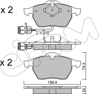 Cifam 822-181-0 - Kit pastiglie freno, Freno a disco autozon.pro