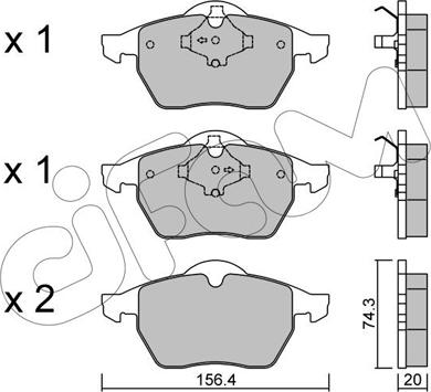 Cifam 822-181-1 - Kit pastiglie freno, Freno a disco autozon.pro