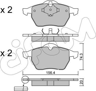 Cifam 822-181-2 - Kit pastiglie freno, Freno a disco autozon.pro