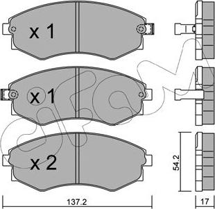 Cifam 822-188-0 - Kit pastiglie freno, Freno a disco autozon.pro