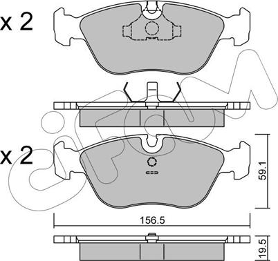 Cifam 822-182-0 - Kit pastiglie freno, Freno a disco autozon.pro