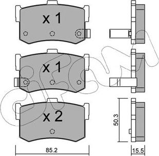 Cifam 822-187-0 - Kit pastiglie freno, Freno a disco autozon.pro