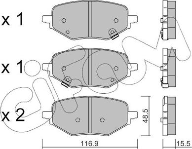 Cifam 822-1394-0 - Kit pastiglie freno, Freno a disco autozon.pro