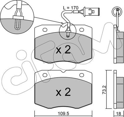 Cifam 822-139-0 - Kit pastiglie freno, Freno a disco autozon.pro