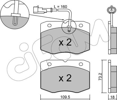 Cifam 822-139-1 - Kit pastiglie freno, Freno a disco autozon.pro