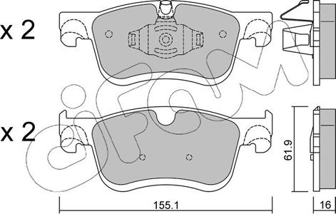 Cifam 822-1349-0 - Kit pastiglie freno, Freno a disco autozon.pro