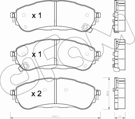 Cifam 822-1344-0 - Kit pastiglie freno, Freno a disco autozon.pro