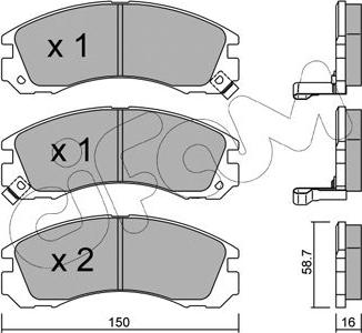 Cifam 822-134-0 - Kit pastiglie freno, Freno a disco autozon.pro