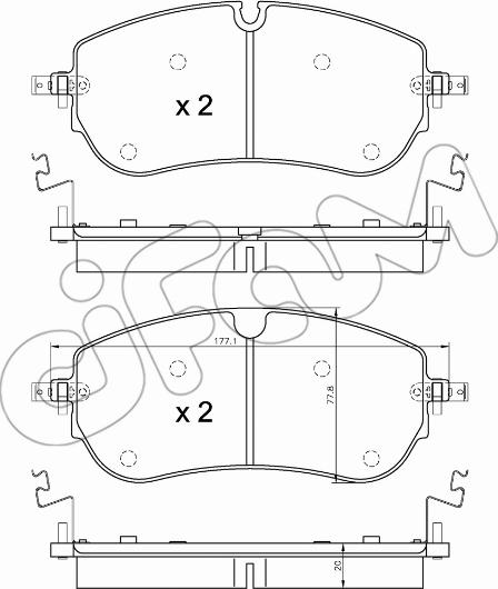 Cifam 822-1342-0 - Kit pastiglie freno, Freno a disco autozon.pro