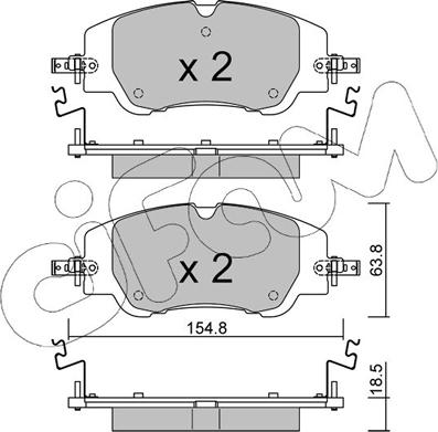 Cifam 822-1350-0 - Kit pastiglie freno, Freno a disco autozon.pro