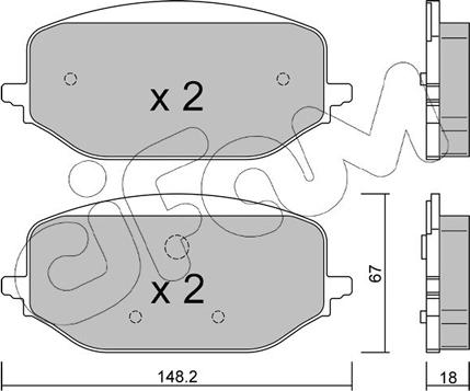 Cifam 822-1351-0 - Kit pastiglie freno, Freno a disco autozon.pro