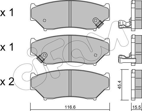 Cifam 822-136-0 - Kit pastiglie freno, Freno a disco autozon.pro