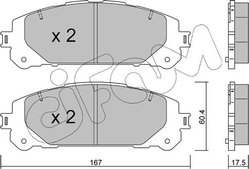 Cifam 822-1367-0 - Kit pastiglie freno, Freno a disco autozon.pro